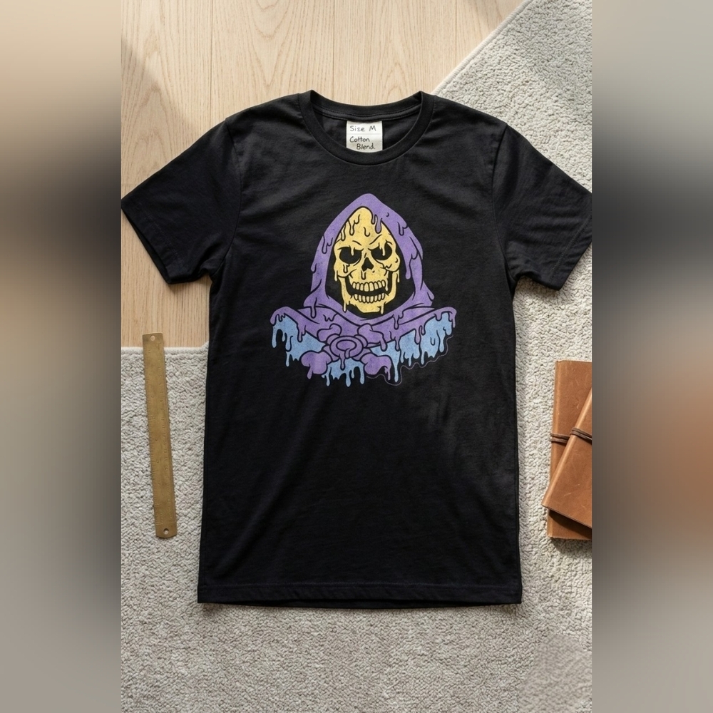 Melting Skelator Face MOTU Women's Cut Tee
